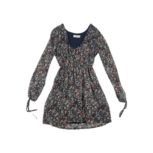 Abercrombie & Fitch Dresses & Skirts - Abercrombie & Fitch Women's Size‎ XS Floral Tie Lined Long Sleeve Dress